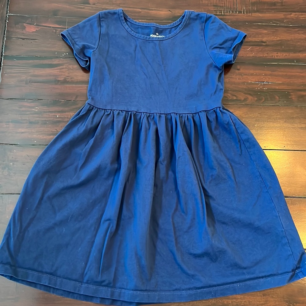 Hanna Andersson Girls’ Navy Knit Playdress - Size 6-7
